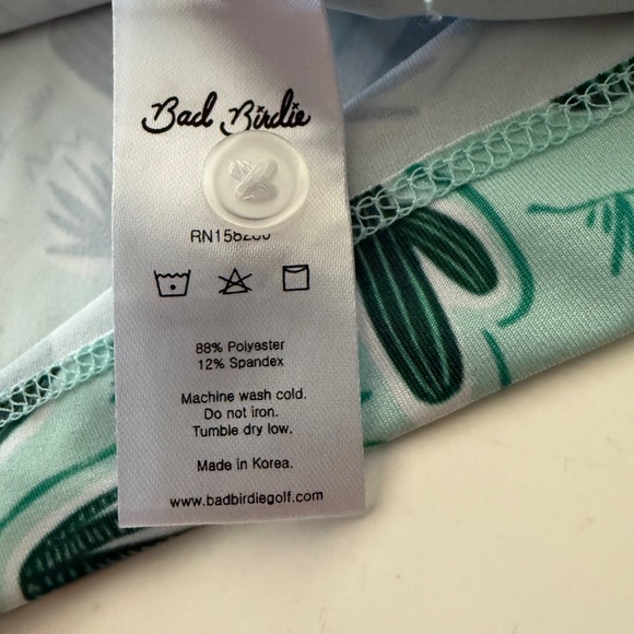 Bad Birdie Tony Saguaro Cactus AOP Performance Golf Polo Mens LARGE Stretch - Picture 7 of 7